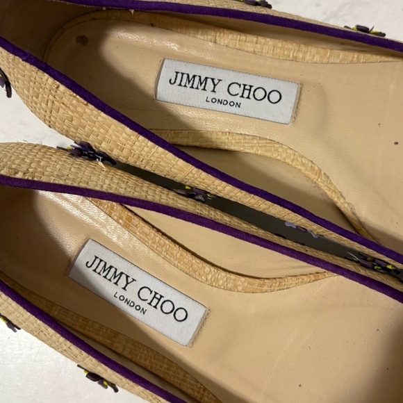 Jimmy Choo Romy Raffia Flats - Picture 6 of 7